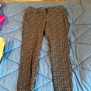 slacks, black and white. Very cute pattern Ann Taylor loft. Petite.